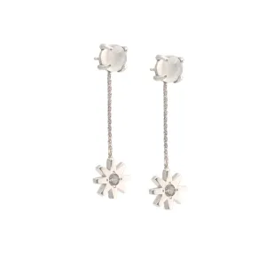Moonstone & Rowels Drop Earrings