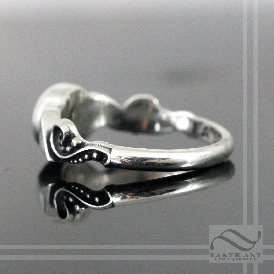 Moonstone wing Ring - Sterling Silver
