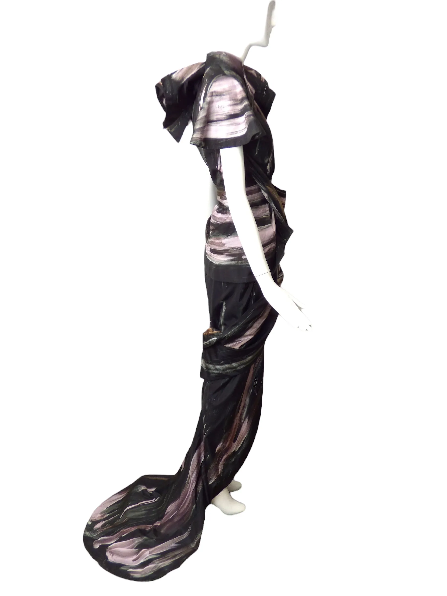 MOSCHINO COUTURE!- NWT 2021 Paint Stroke Evening Gown, Size 6