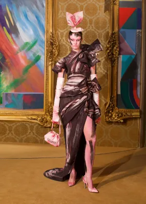 MOSCHINO COUTURE!- NWT 2021 Paint Stroke Evening Gown, Size 6