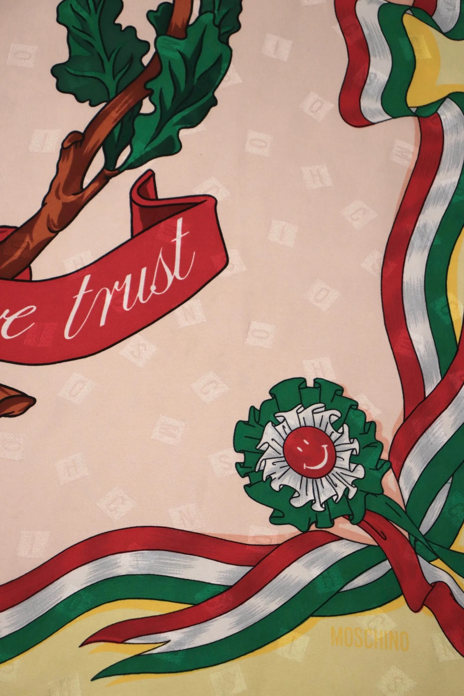 Moschino 'In Love We Trust' Silk Scarf
