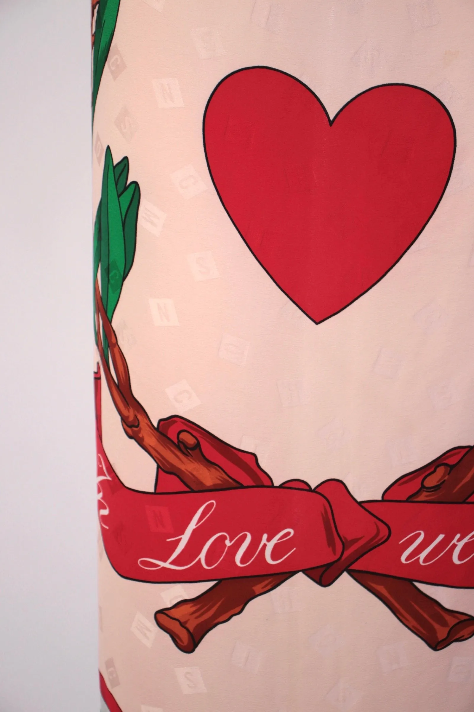 Moschino 'In Love We Trust' Silk Scarf
