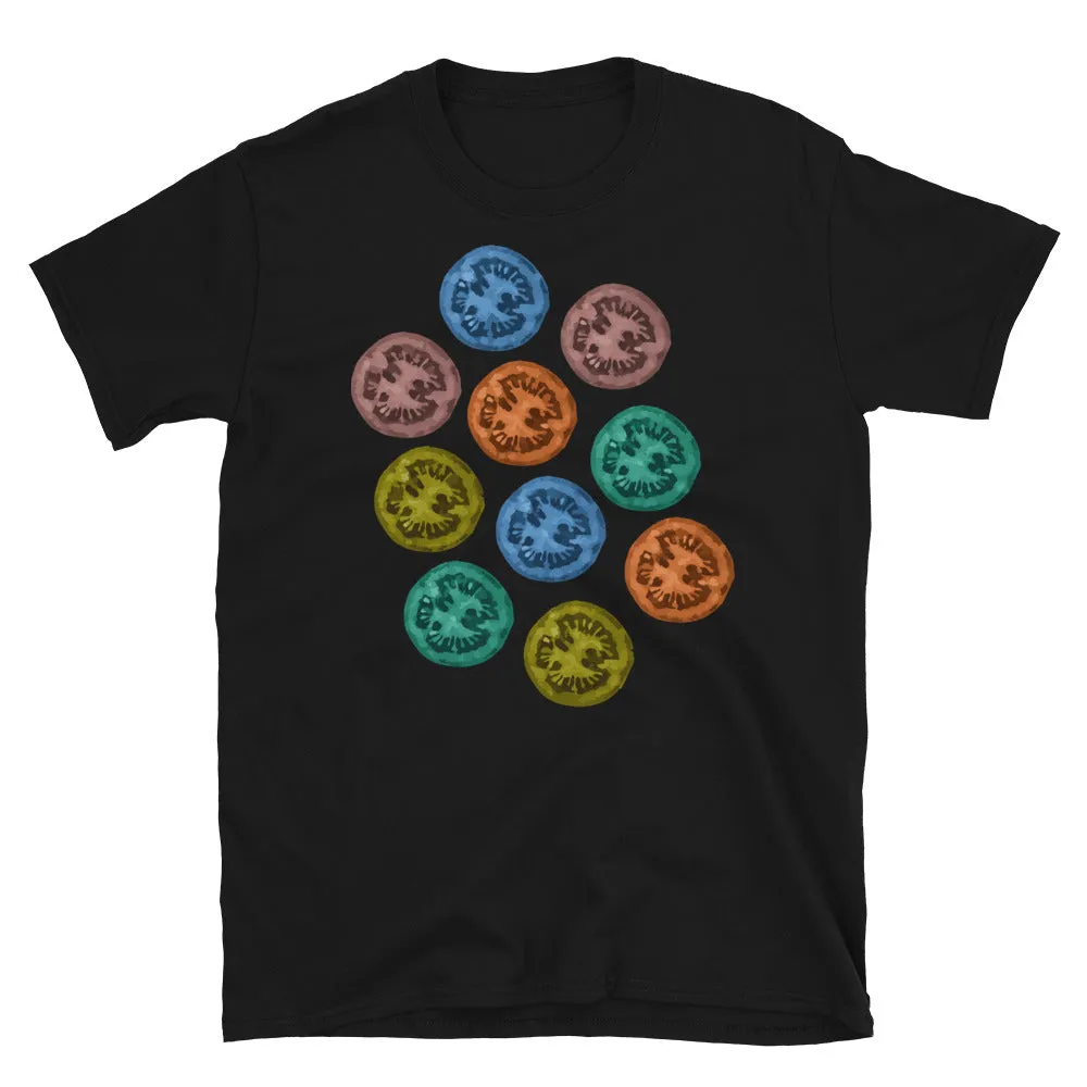 Multicoloured Tomatoes Salad Graphic T-Shirt