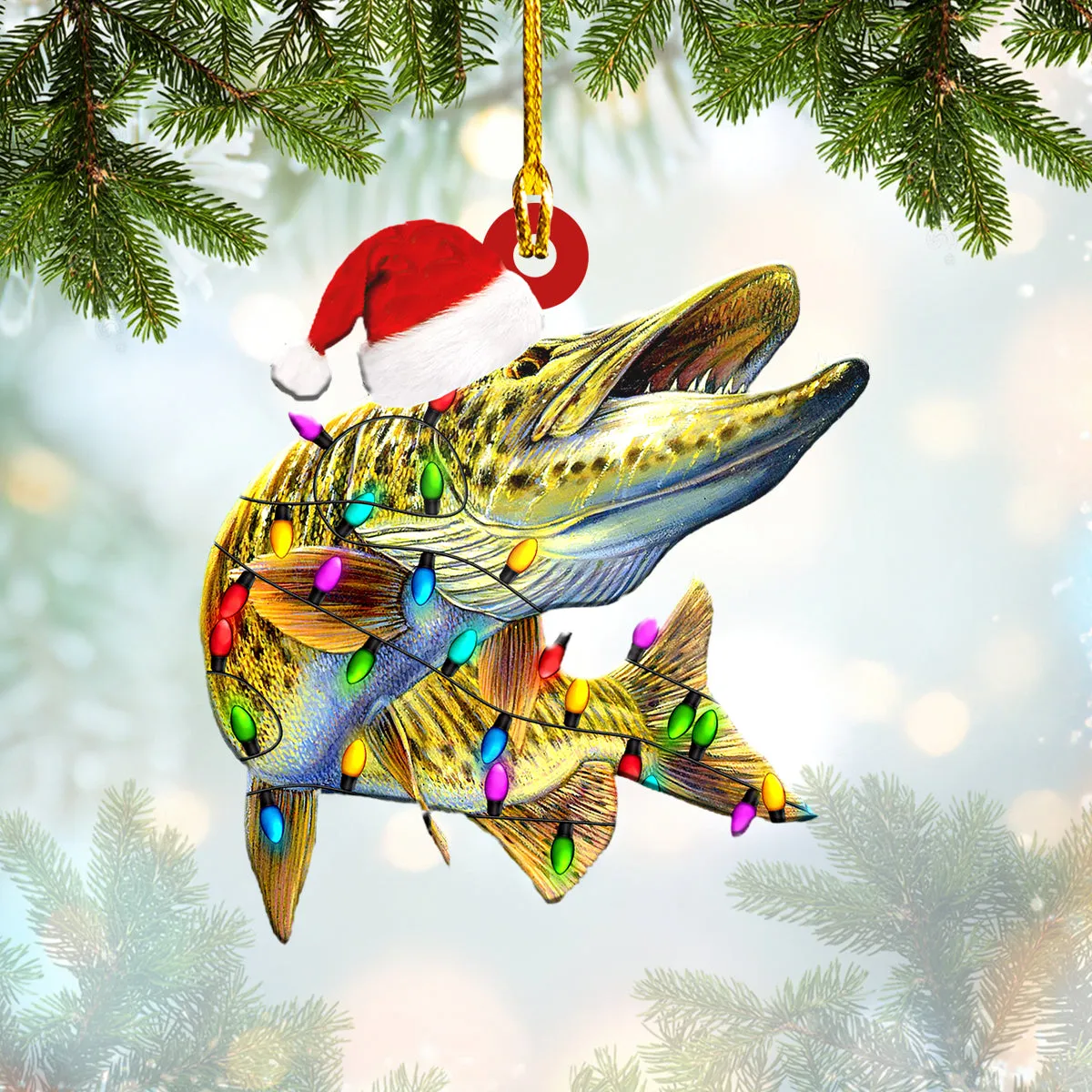Musky Fishing - Shaped Ornament - 534