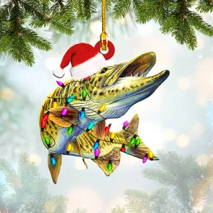 Musky Fishing - Shaped Ornament - 534
