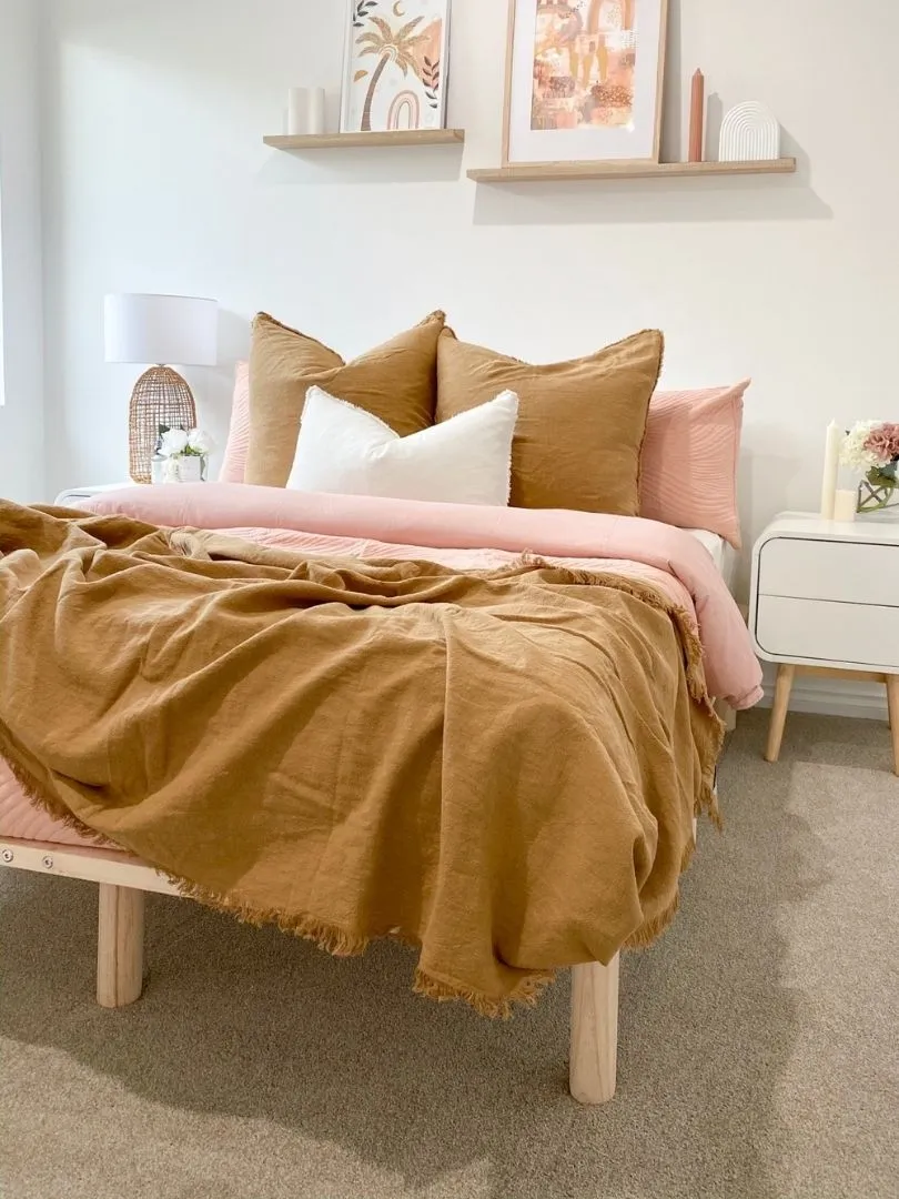 Natural Solid Wood Bed Base