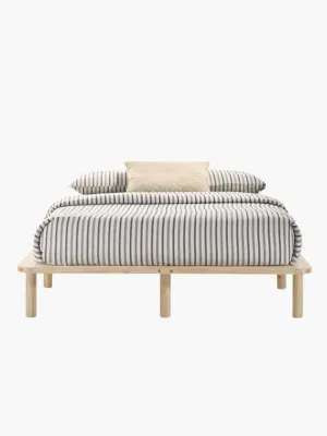 Natural Solid Wood Bed Base