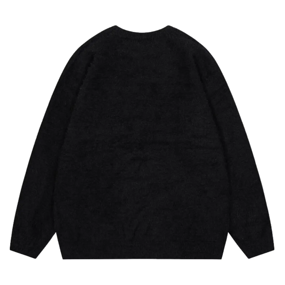OOC' Vintage Jacquard Mohair Lettering Sweater