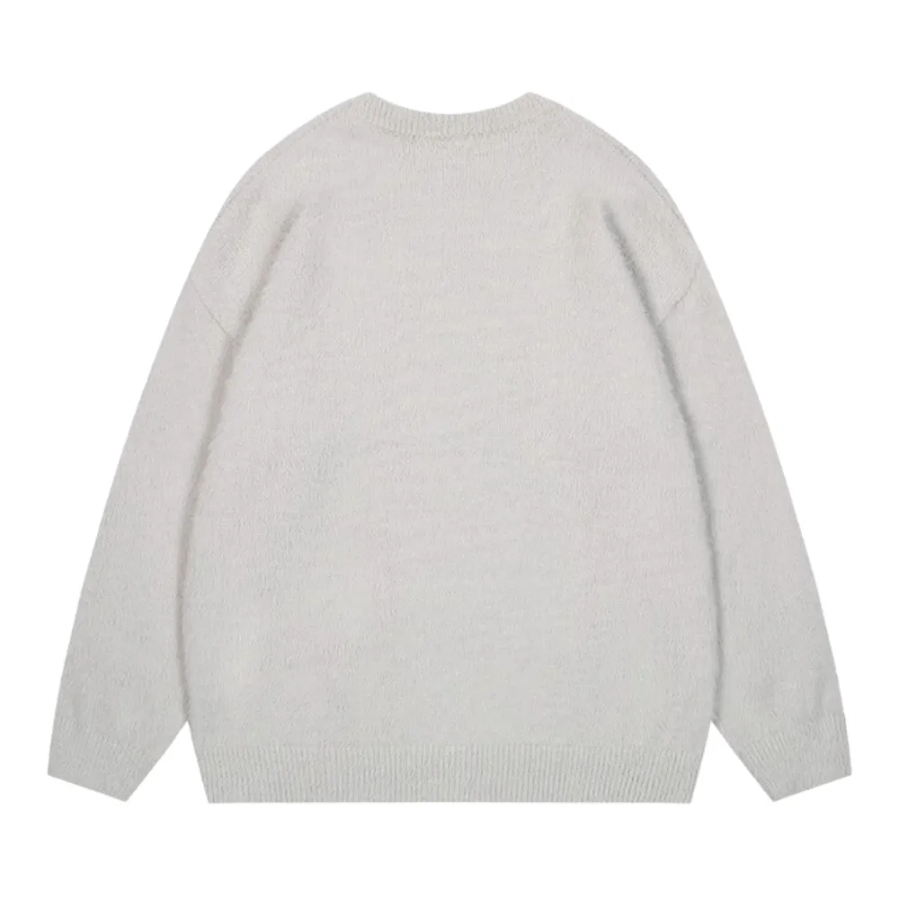 OOC' Vintage Jacquard Mohair Lettering Sweater