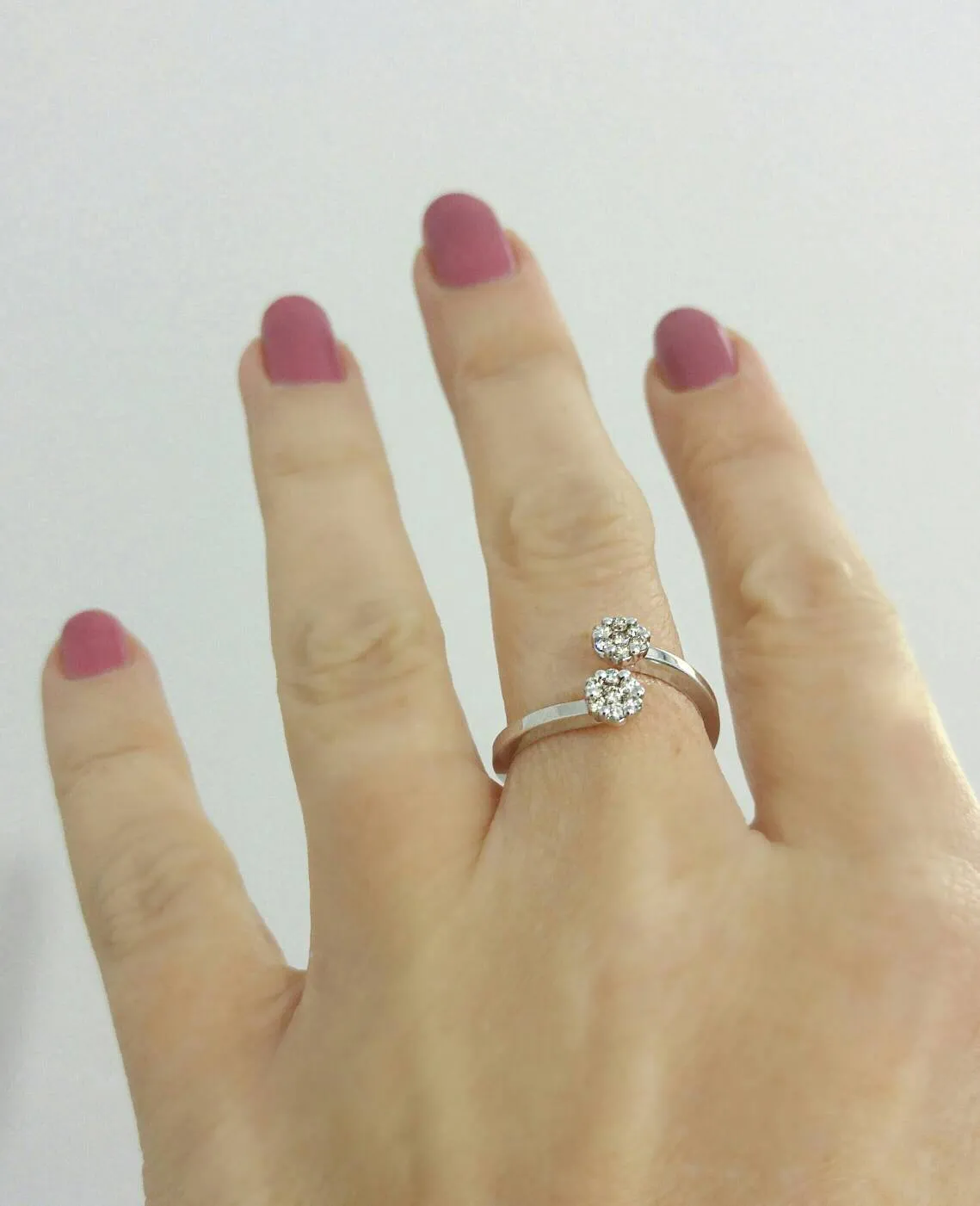 Open Flower Diamond Ring