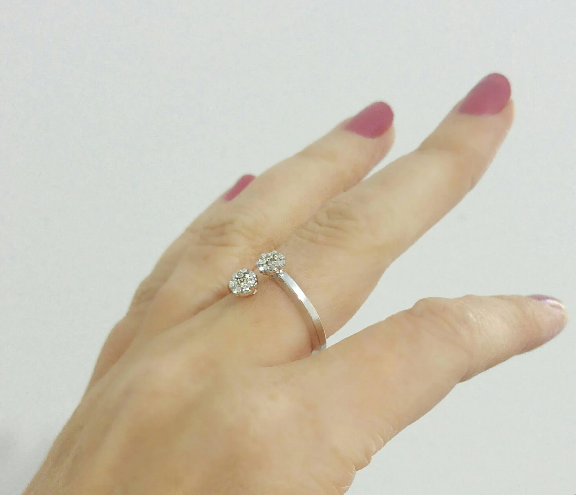 Open Flower Diamond Ring