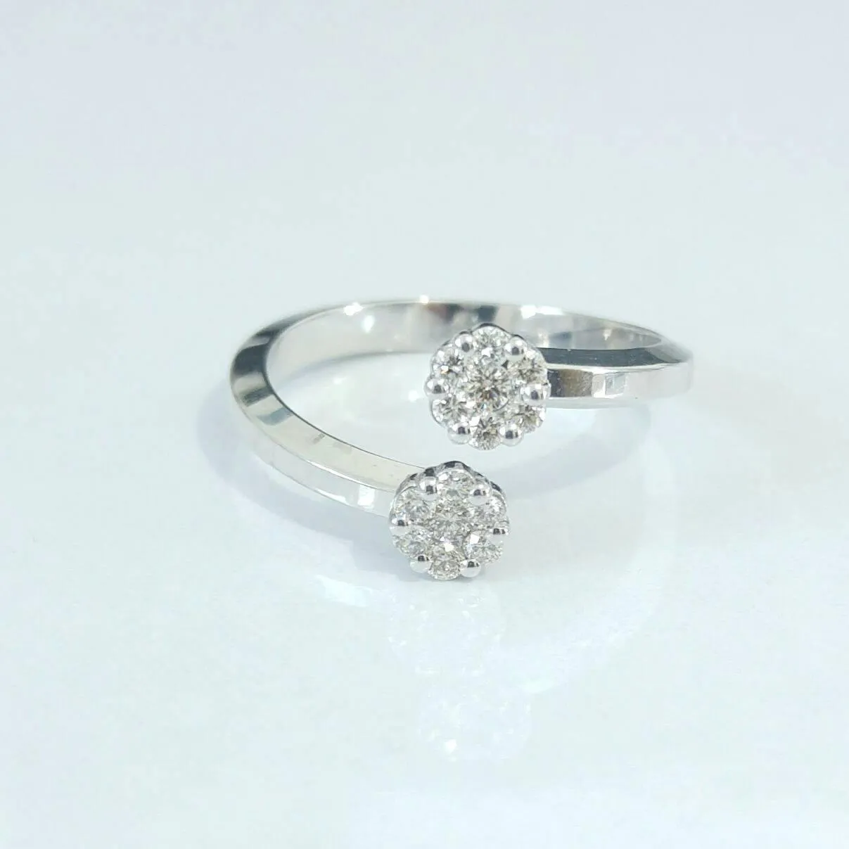 Open Flower Diamond Ring