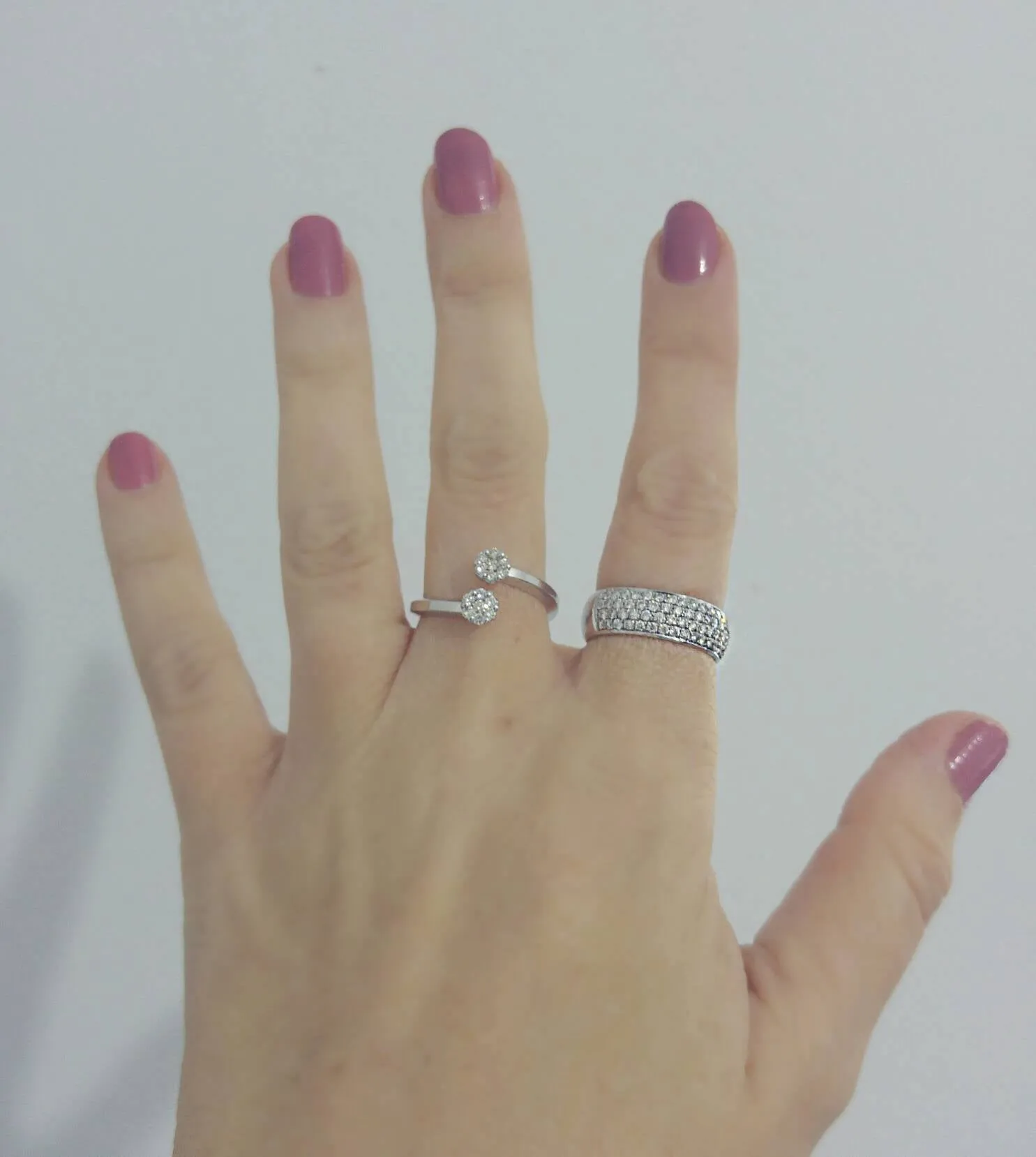 Open Flower Diamond Ring
