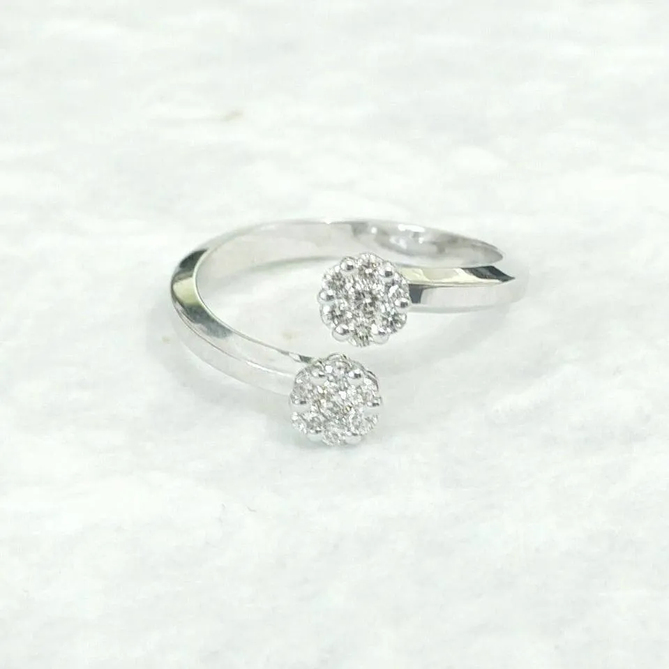 Open Flower Diamond Ring