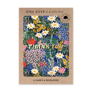 Painted Botanical Thank You Card | Set of 6