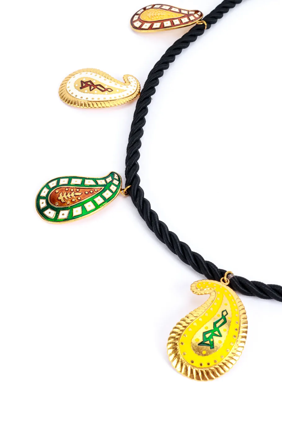Paisley Charm Rope Tassel Belt