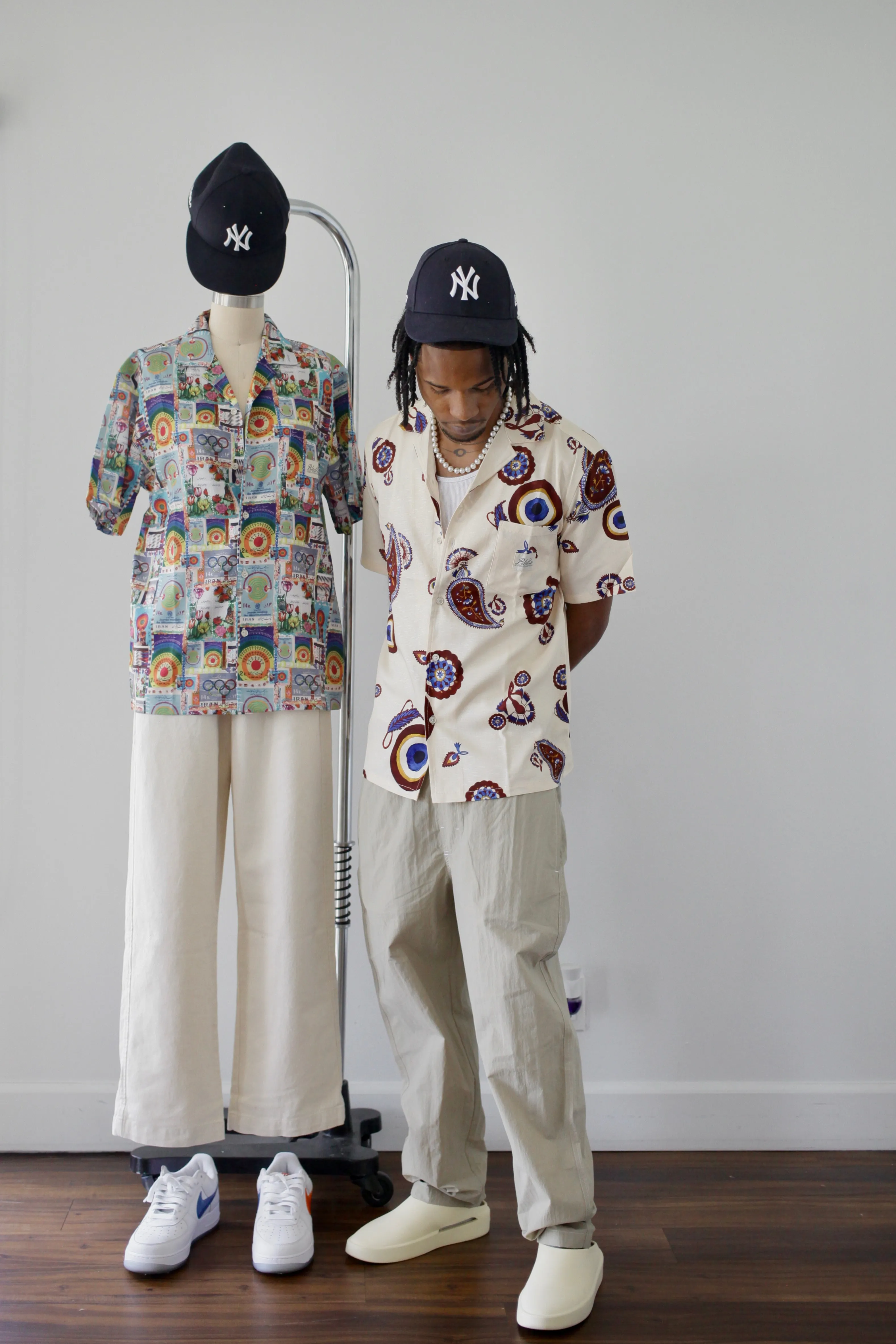Paisley Eye Vacation Shirt - Ivory