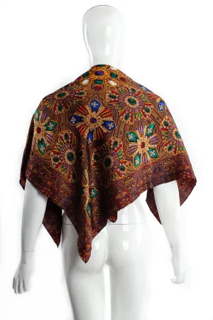 Paisley Jewel Print Silk Scarf