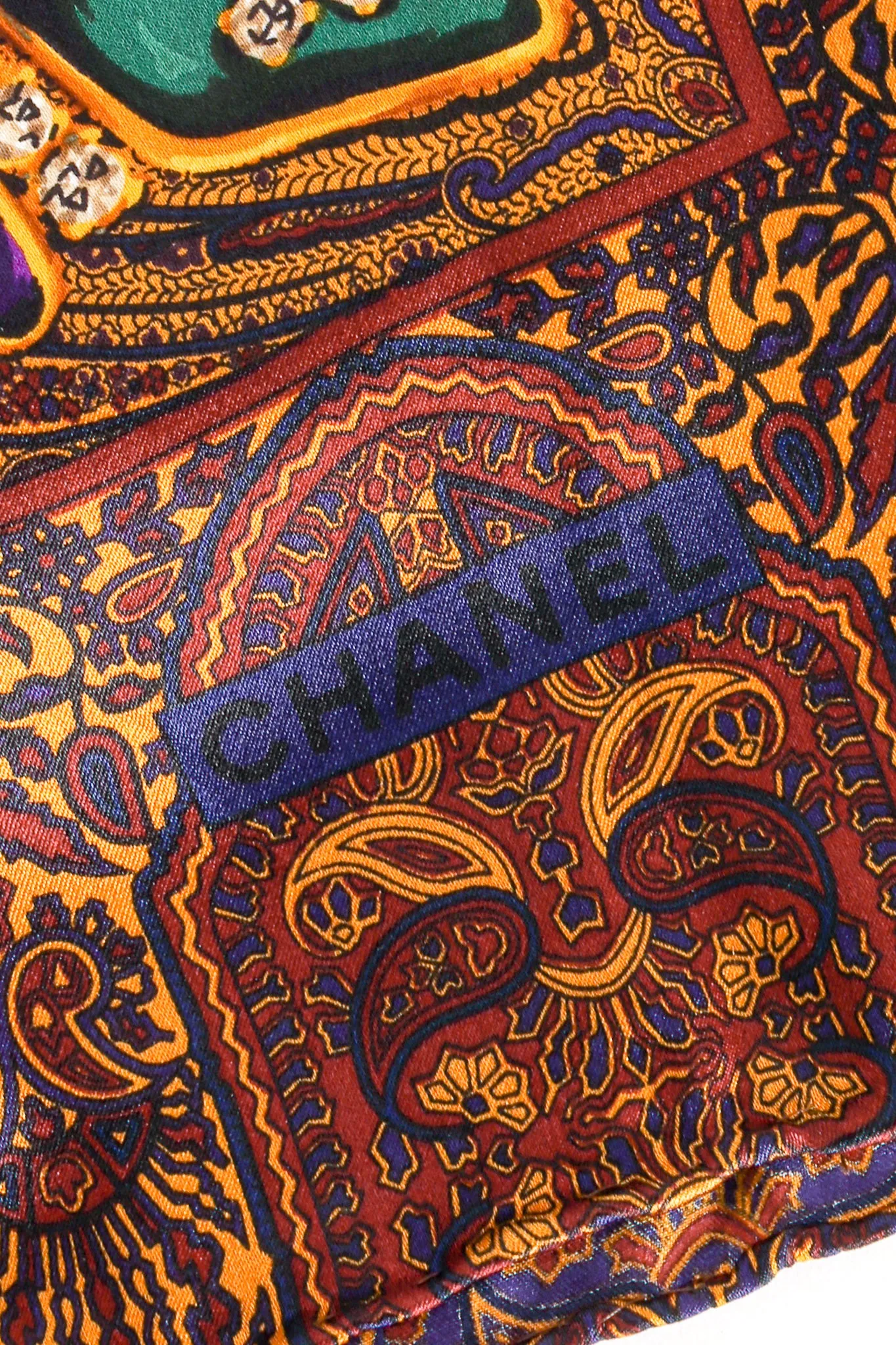 Paisley Jewel Print Silk Scarf