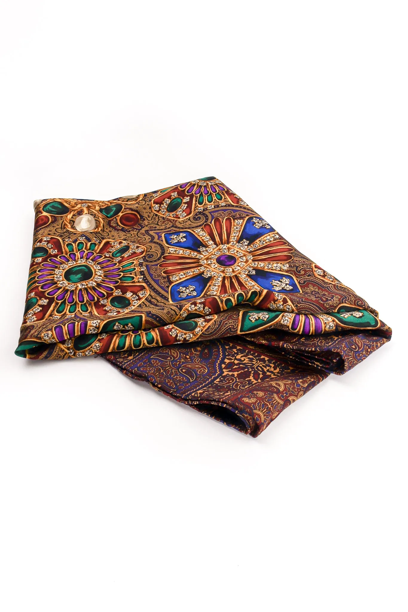 Paisley Jewel Print Silk Scarf
