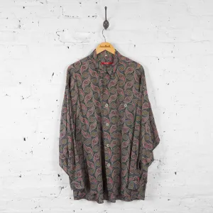 Paisley Pattern Shirt - Black - L