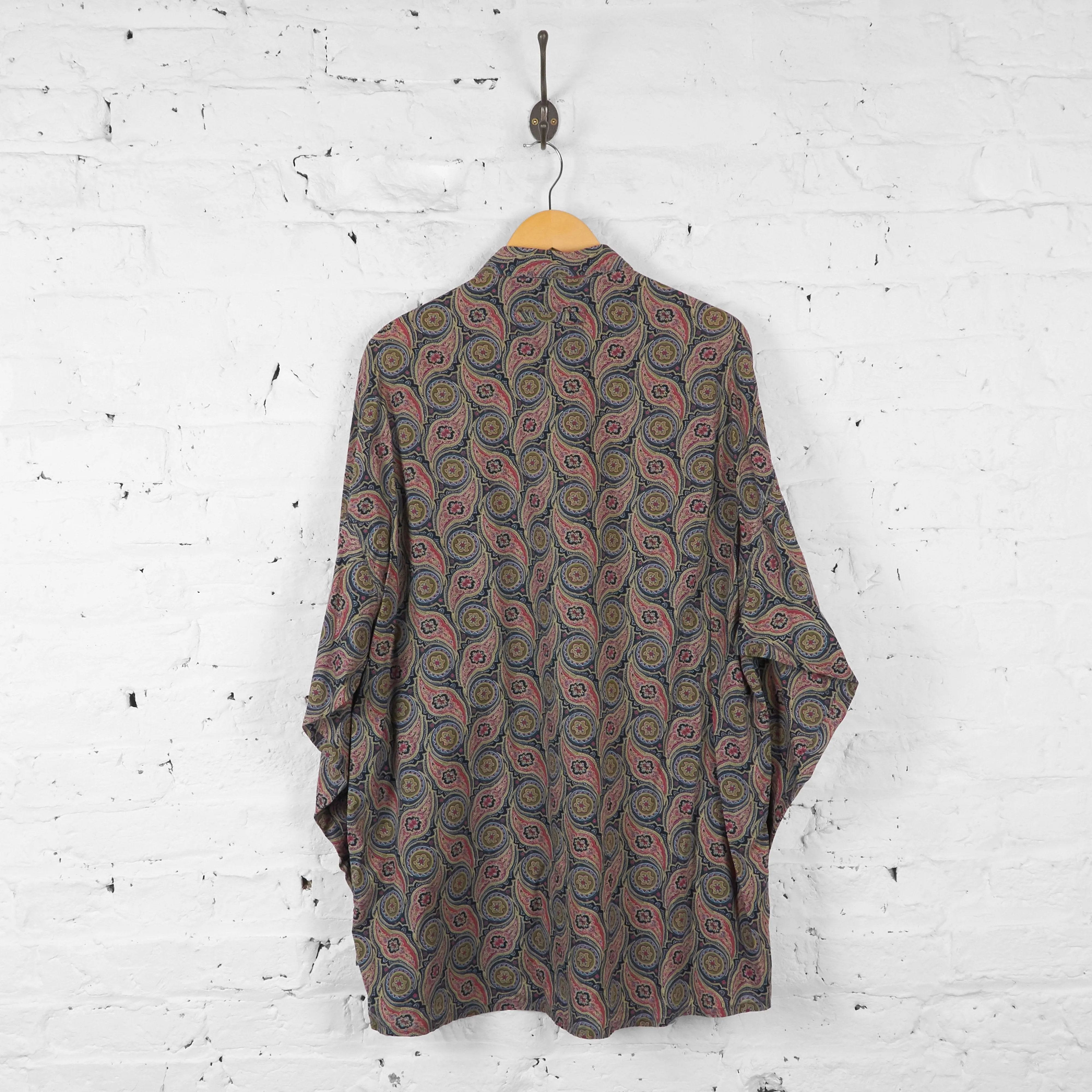 Paisley Pattern Shirt - Black - L