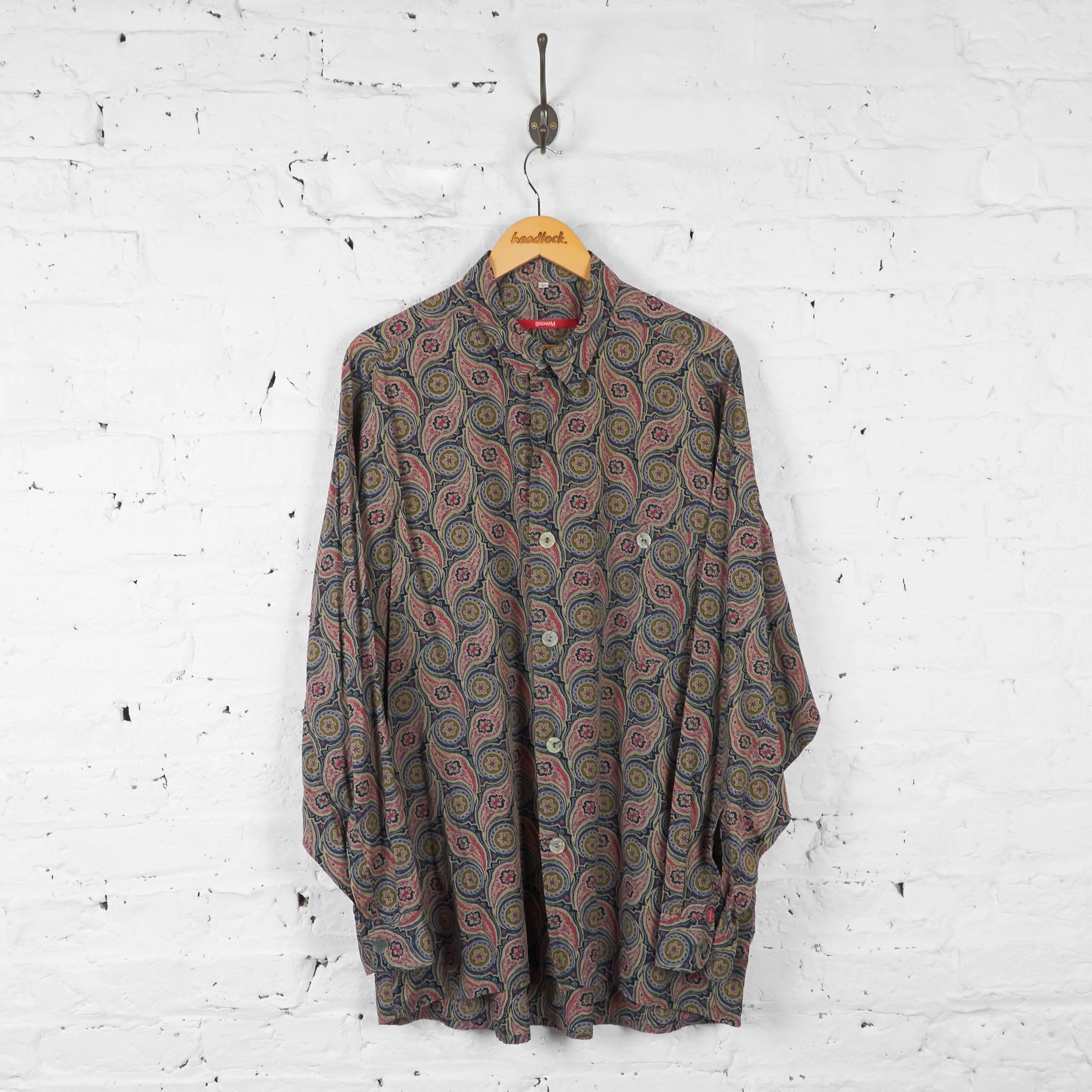 Paisley Pattern Shirt - Black - L