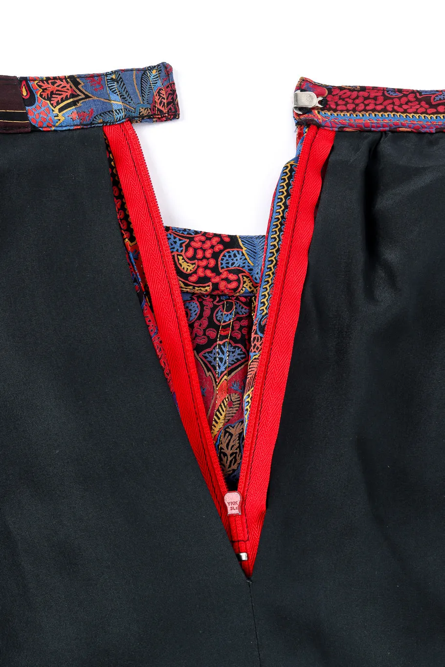 Paisley Print Silk Blouse & Skirt Set