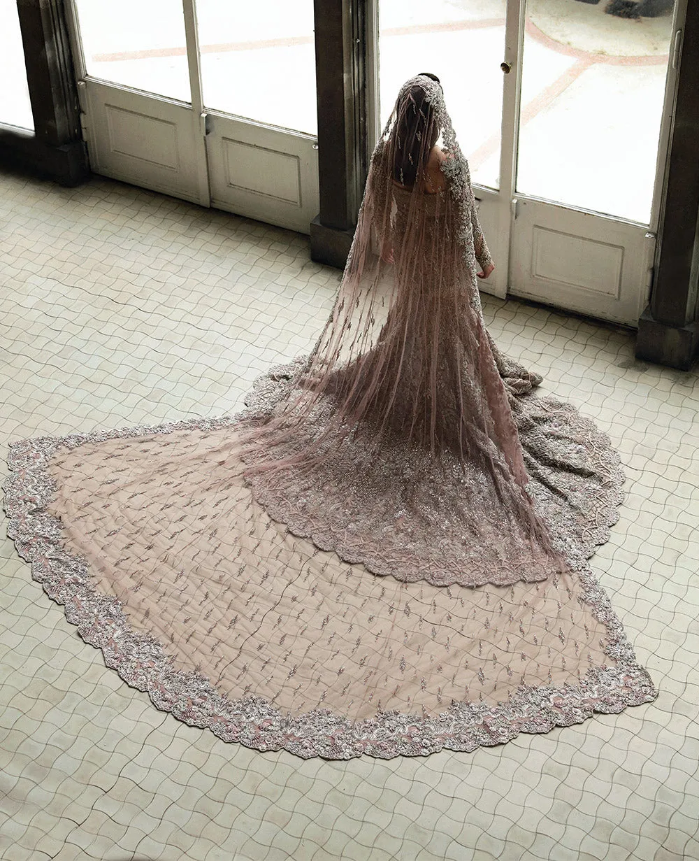 Pakistani Bridal Dress in Mermaid Lehenga Shirt Style