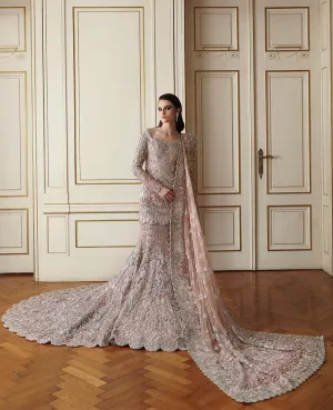 Pakistani Bridal Dress in Mermaid Lehenga Shirt Style