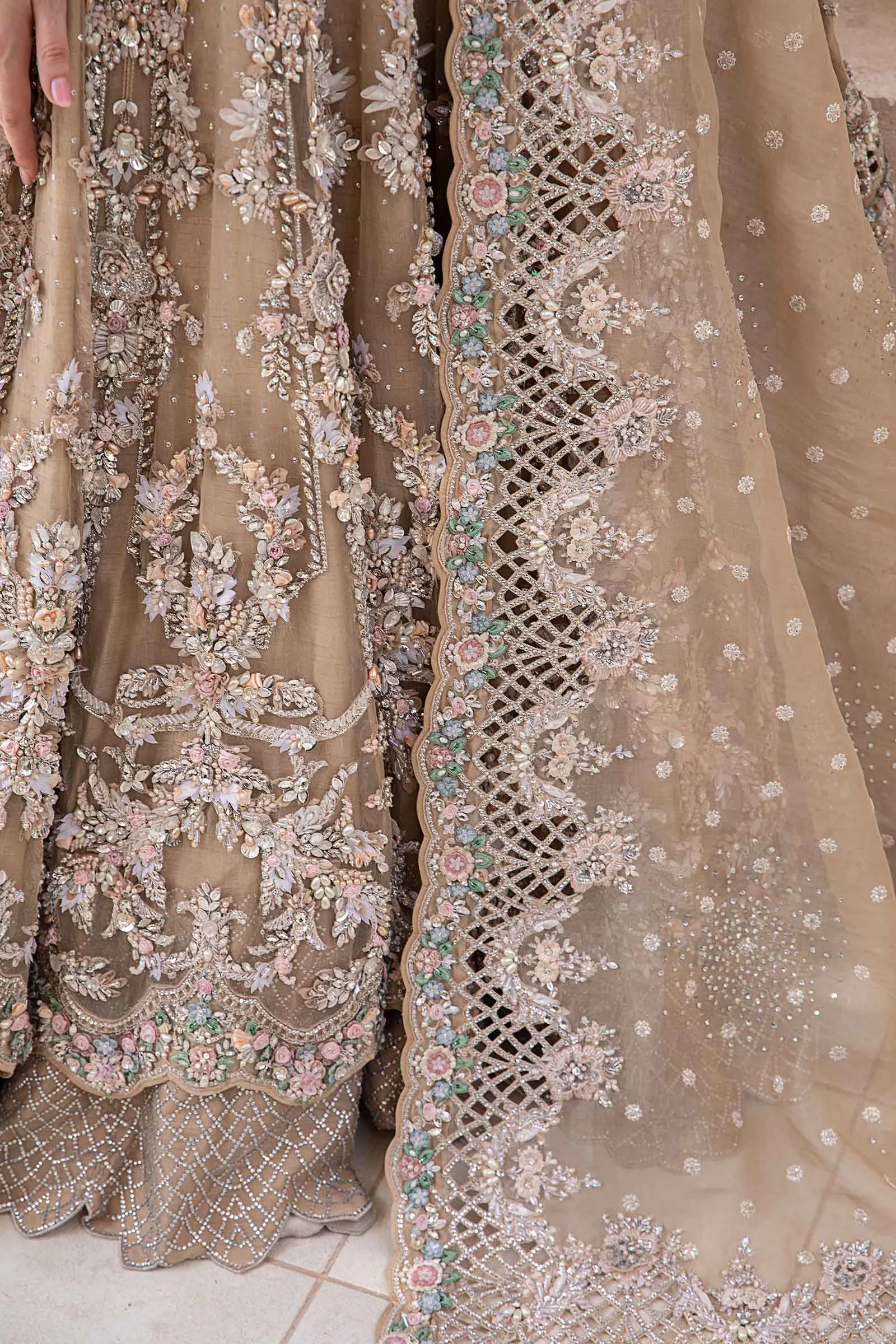 Pakistani Bridal Dress in Royal Frock and Lehenga Style