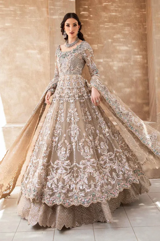Pakistani Bridal Dress in Royal Frock and Lehenga Style