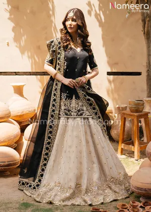 Pakistani Bridal Lehenga with Short Shirt Dress #BS514