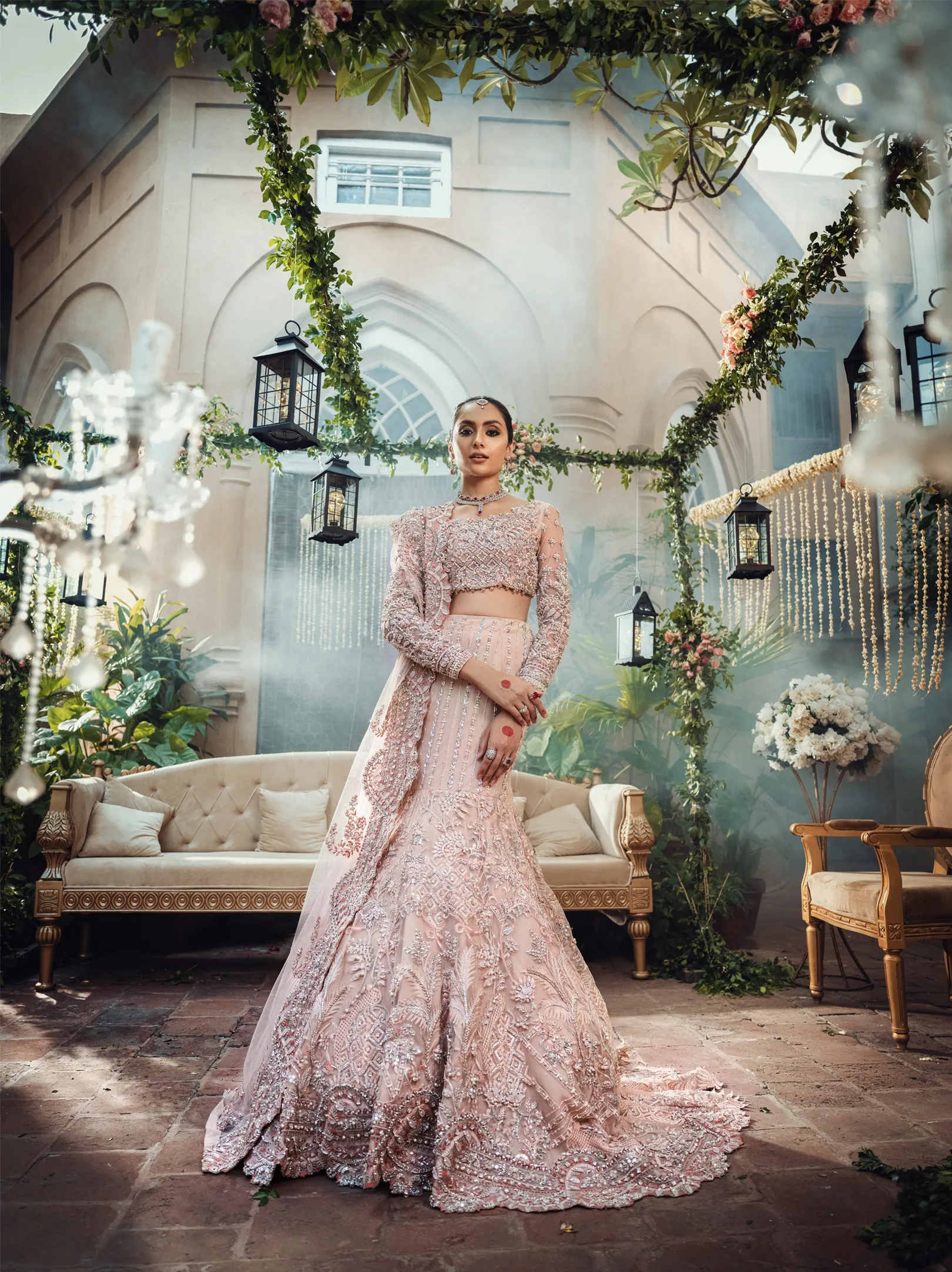 Pakistani Bridal Mermaid Lehenga Choli Dress #BS702