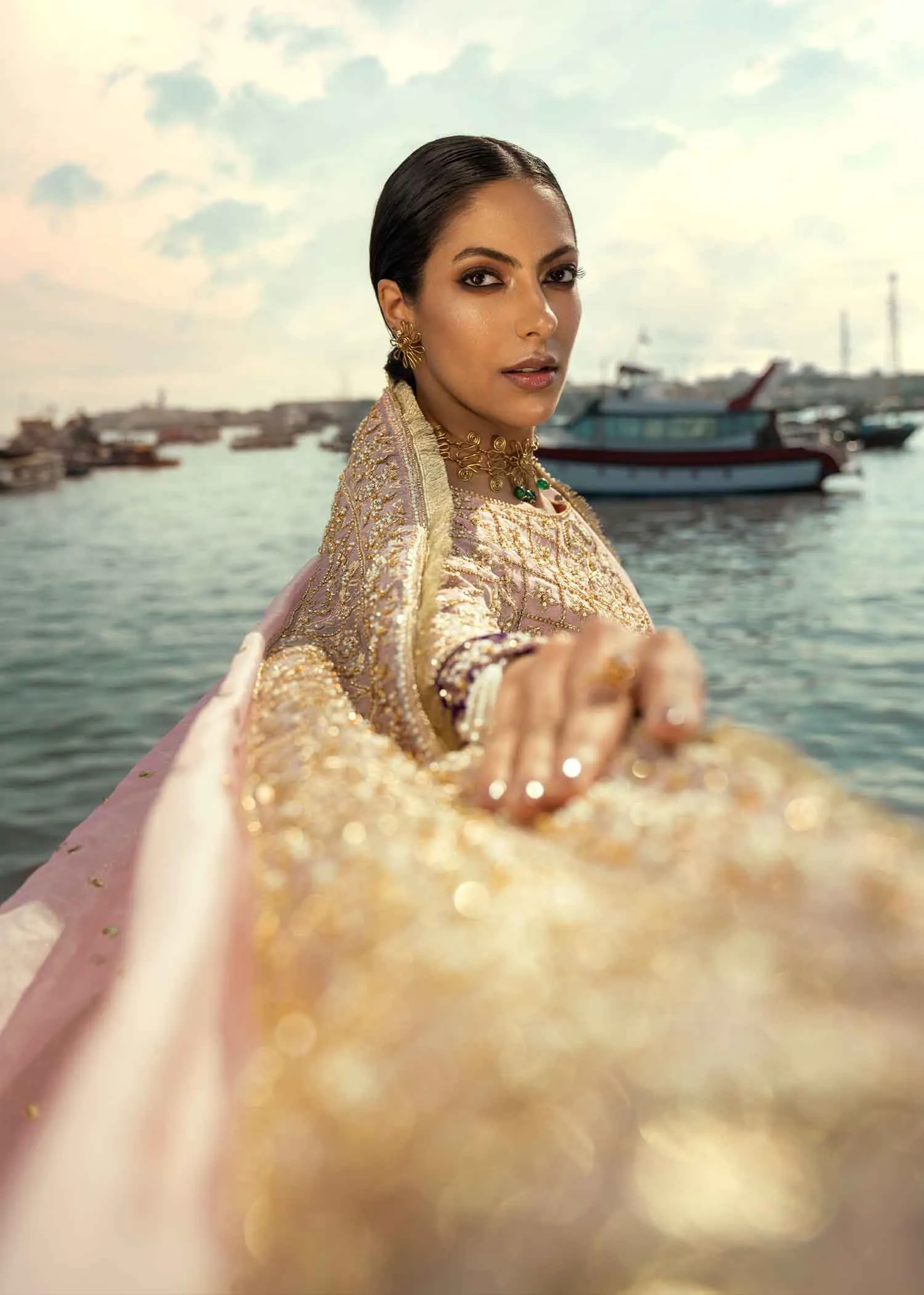 Pakistani Pastel Pink Lehenga Choli Bridal Dress #BS806