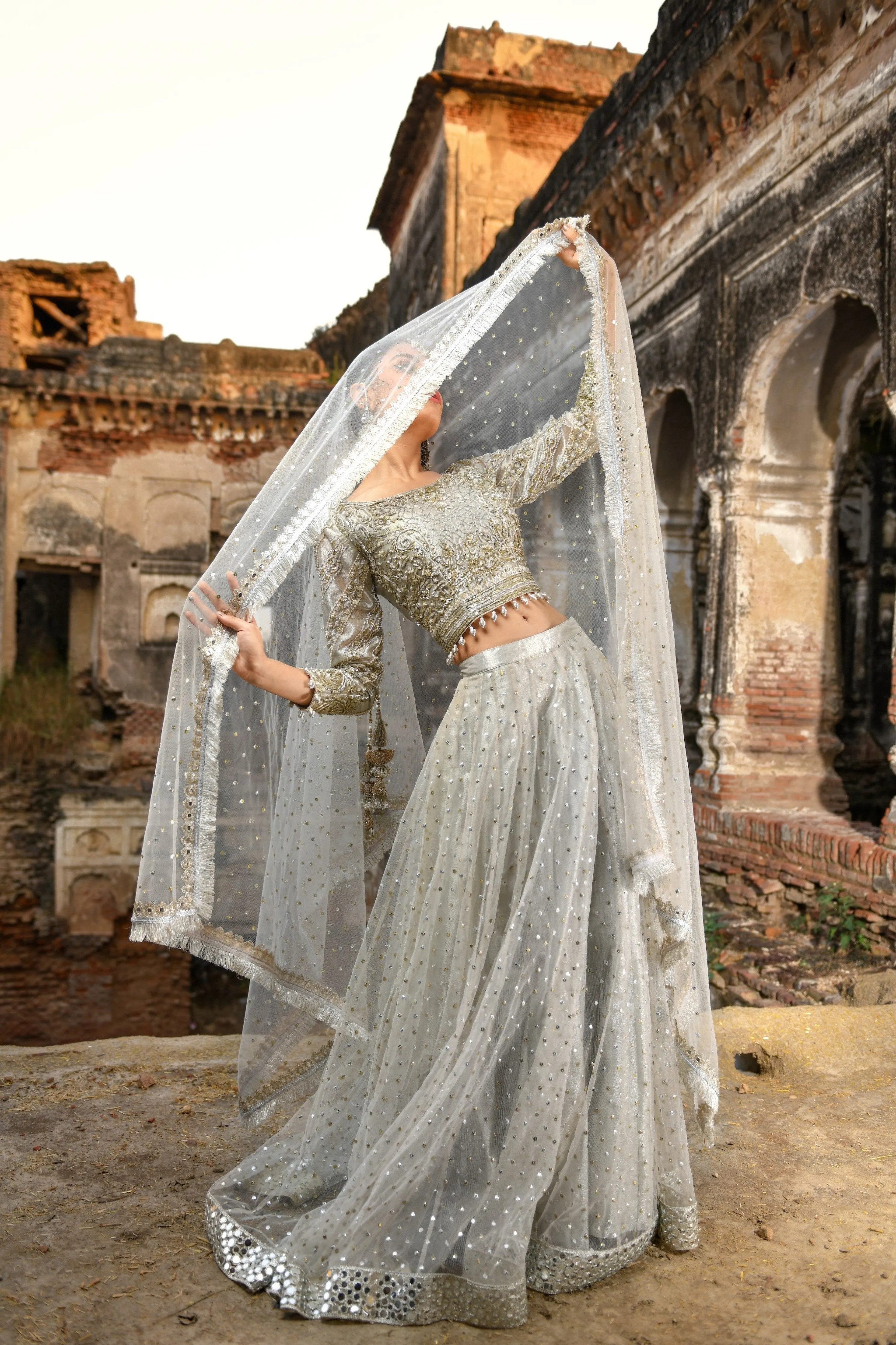 Pakistani Royal Wedding Choli Lehenga Dress #BS721