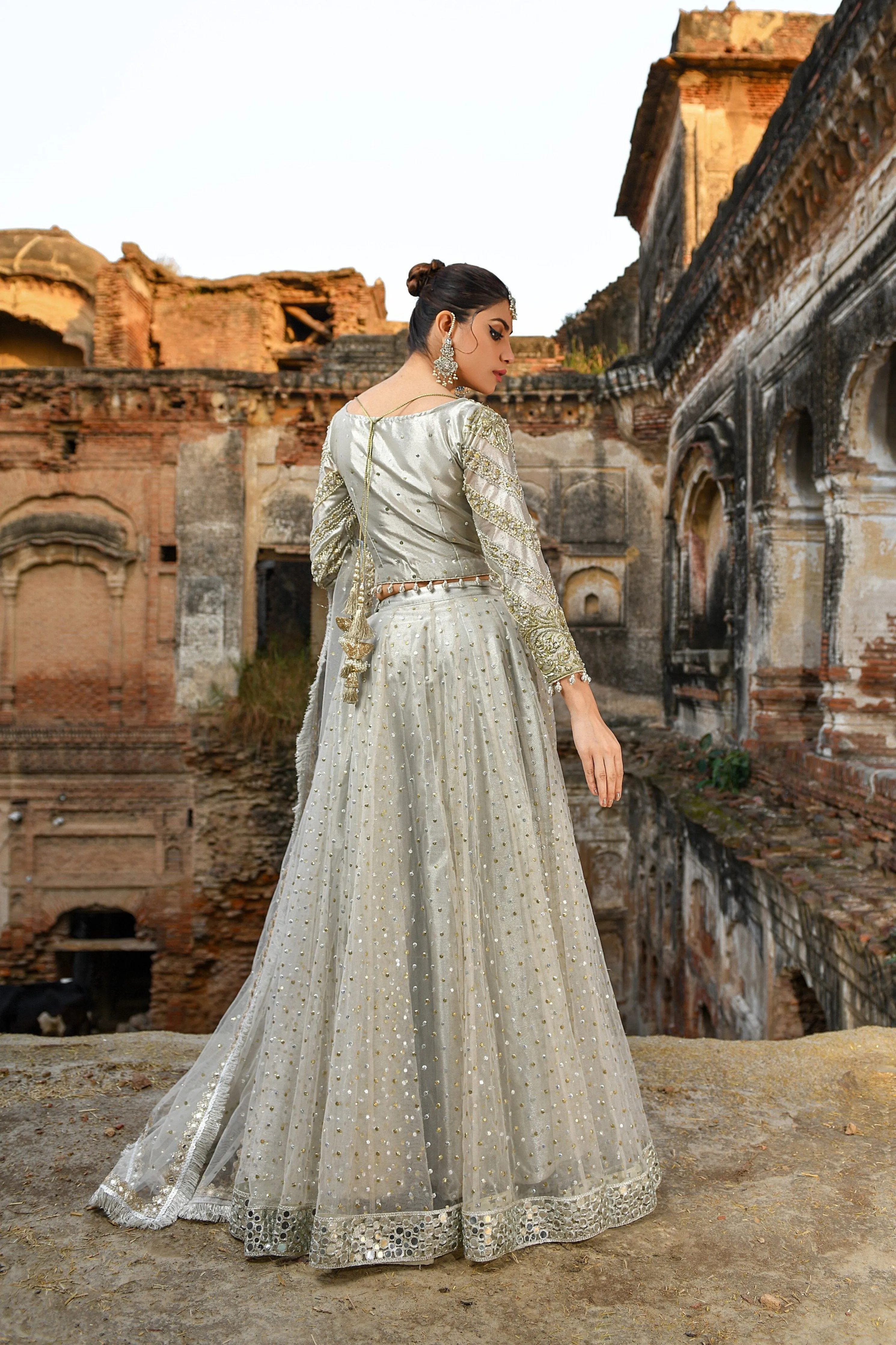 Pakistani Royal Wedding Choli Lehenga Dress #BS721