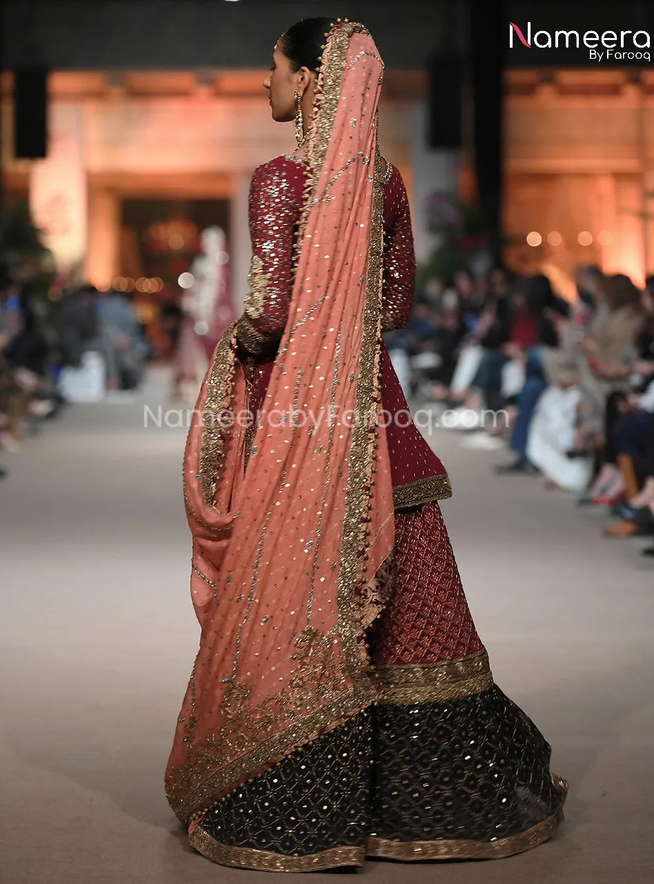 Pakistani Sharara Design with Short Kurti Online #BR179