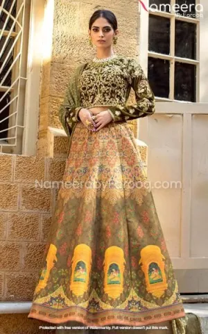 Pakistani Velvet Choli Lehenga for Wedding Wear #PN94