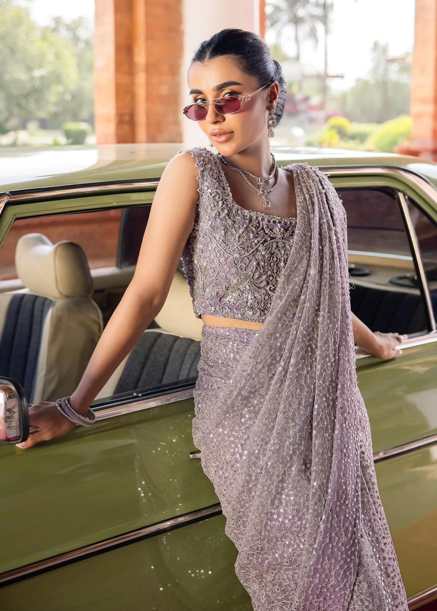 Pakistani Wedding Dress in Bridal Saree Blouse Style