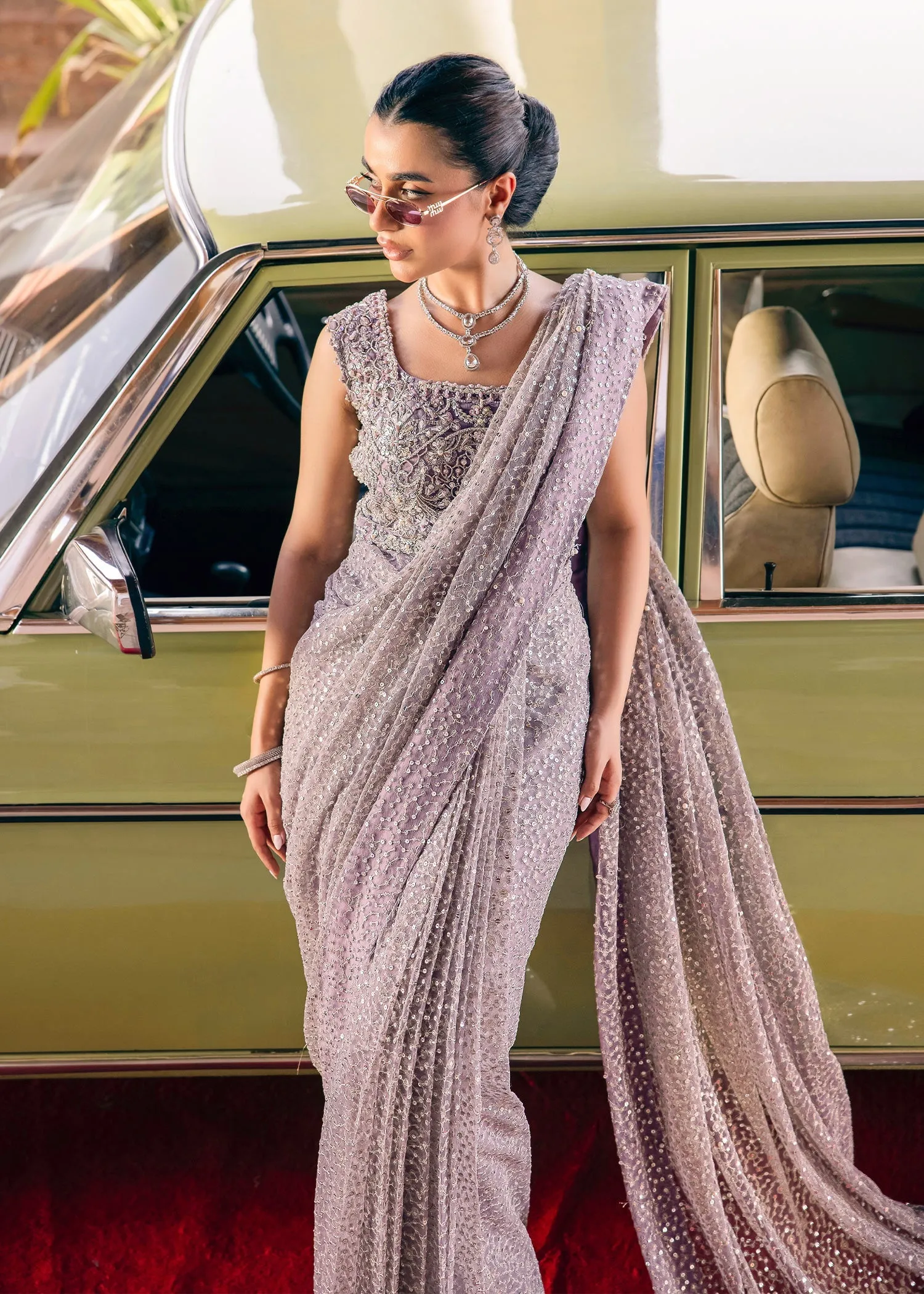 Pakistani Wedding Dress in Bridal Saree Blouse Style