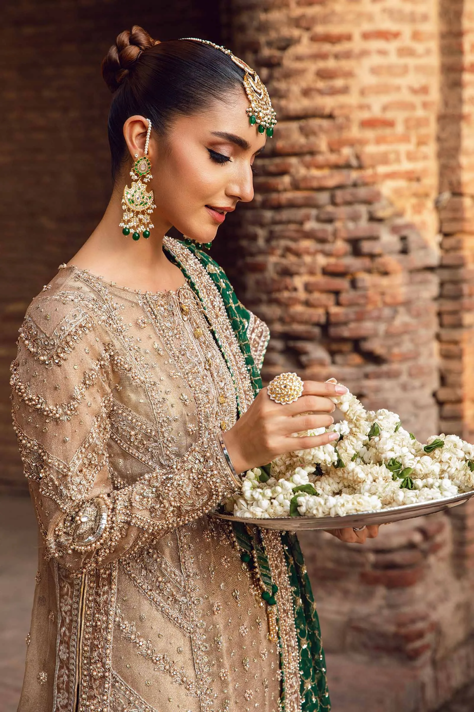 Pakistani Wedding Dress in Long Kameez Churidar Style