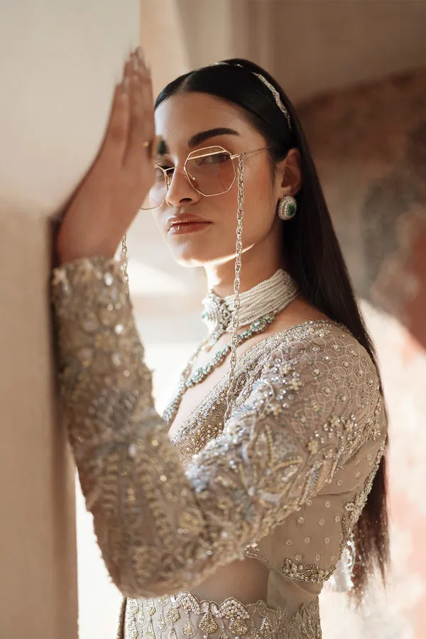 Pakistani Wedding Dress in Open Kameez Lehenga Style