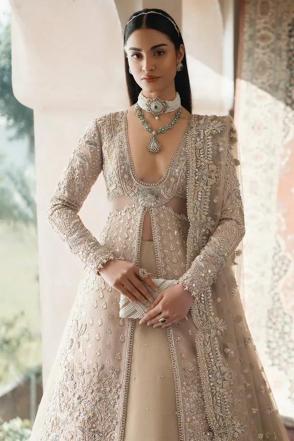 Pakistani Wedding Dress in Open Kameez Lehenga Style
