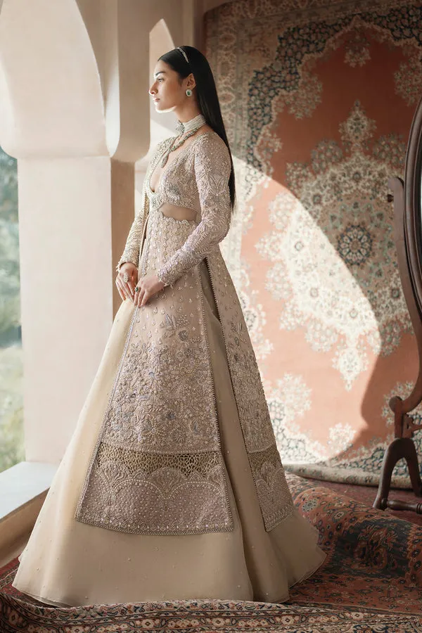Pakistani Wedding Dress in Open Kameez Lehenga Style