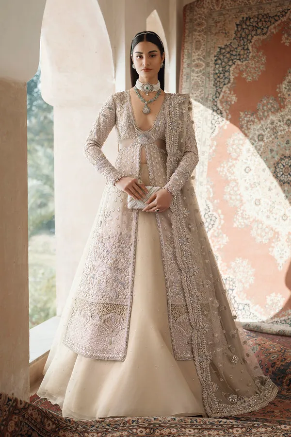 Pakistani Wedding Dress in Open Kameez Lehenga Style