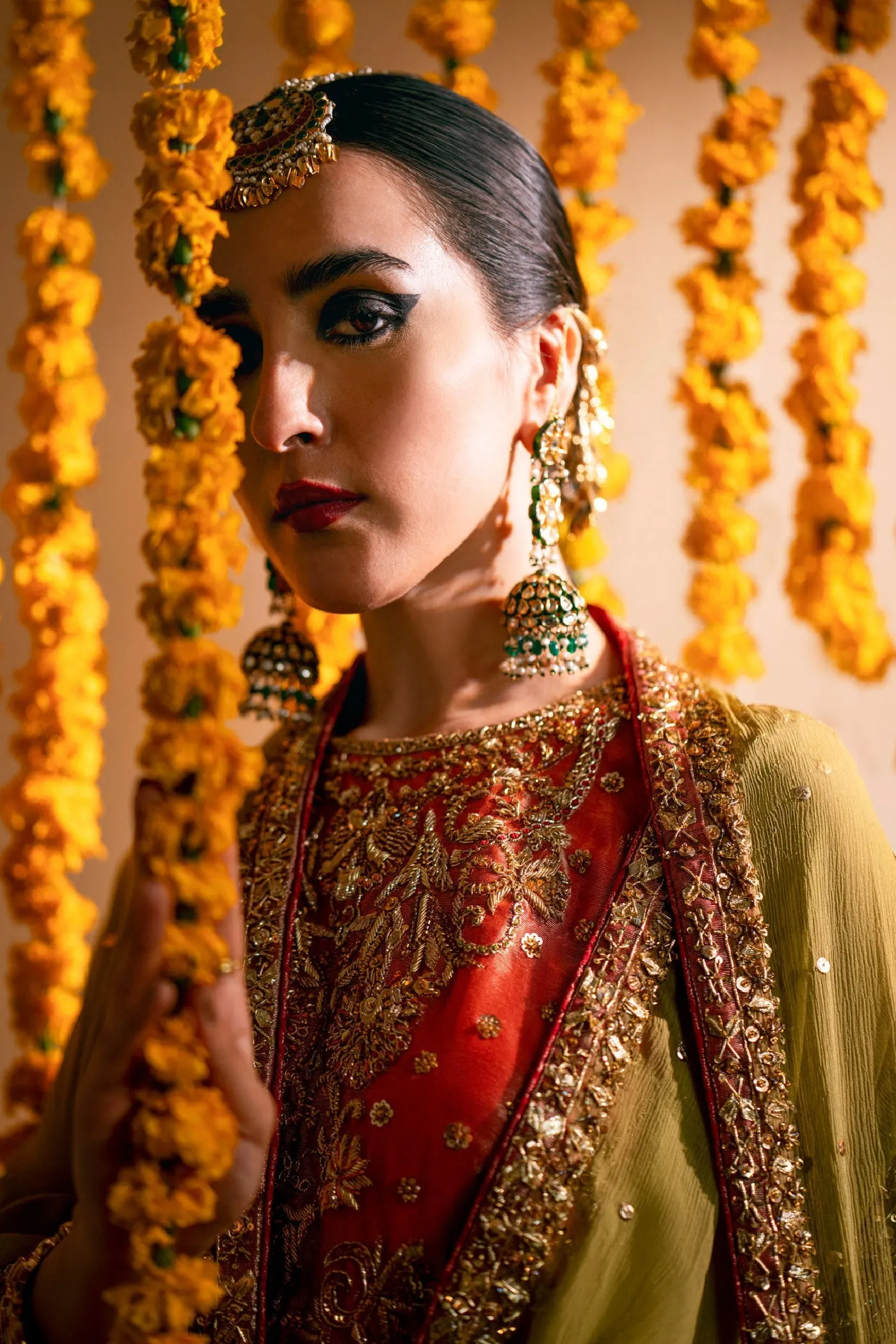 Pakistani Wedding Gharara with Short Shirt and Dupatta