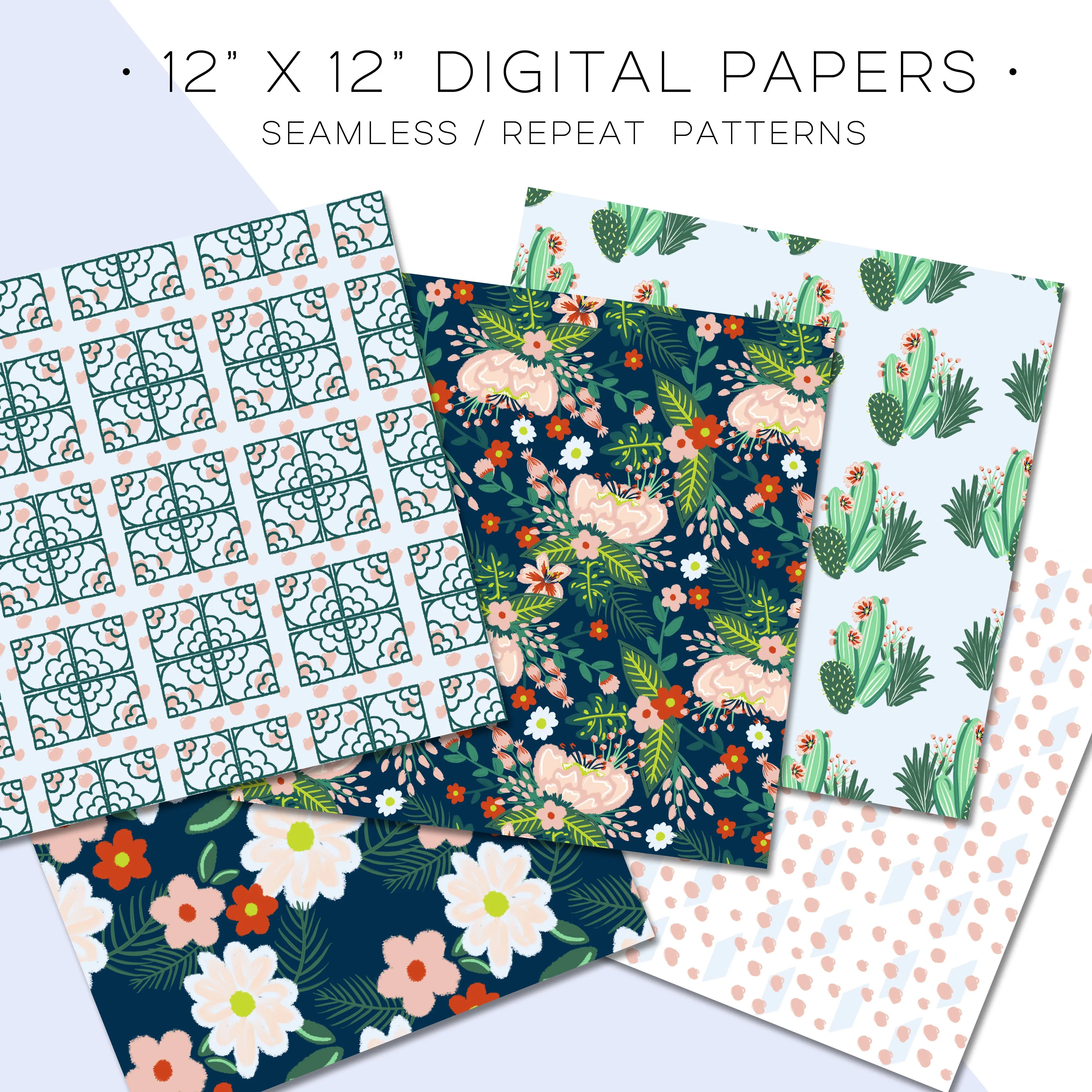 Palm Springs Seamless Patterns