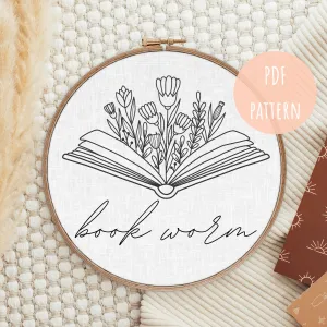 PDF Embroidery Pattern Book Worm E1