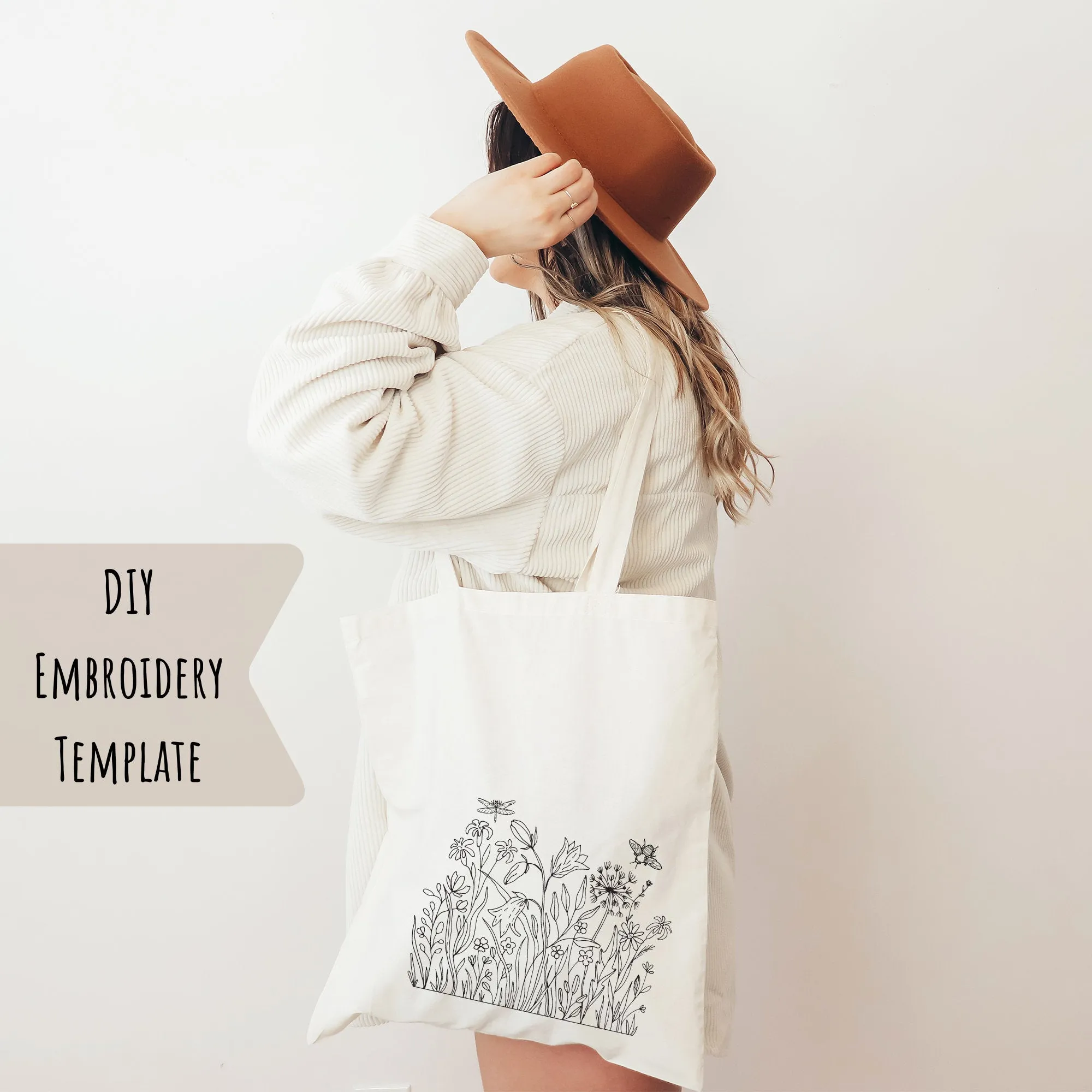 PDF Embroidery Pattern Flower Honey Bee E17